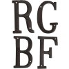 Gietijzeren letters 13 cm a-z en en