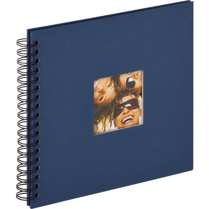 Walther Spiraal Album Fun blauw 26x25 cm 40 zwarte paginas