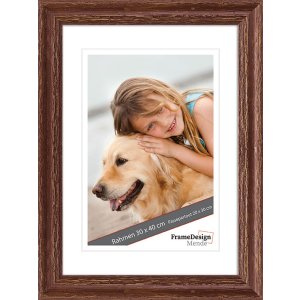 Museumglas houten lijst h740 bruin 15x15 cm