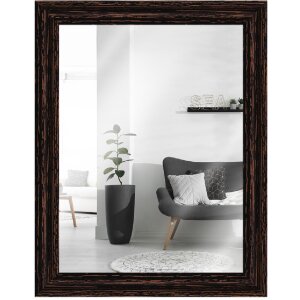 Spiegel glas houten lijst h740 zwart 42x60 cm
