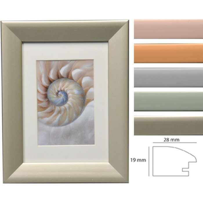 Houten lijst Soft Cloud met passe-partout