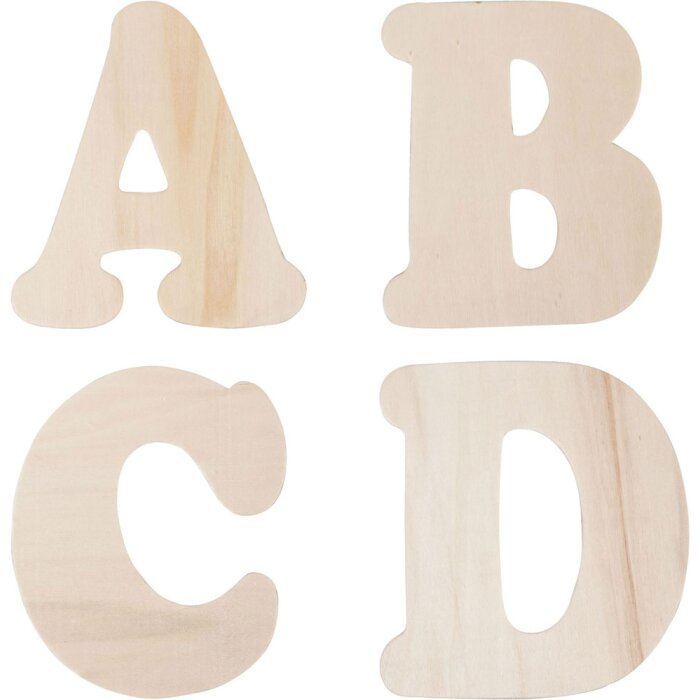 Letters a tot z gemaakt van hout 11 cm