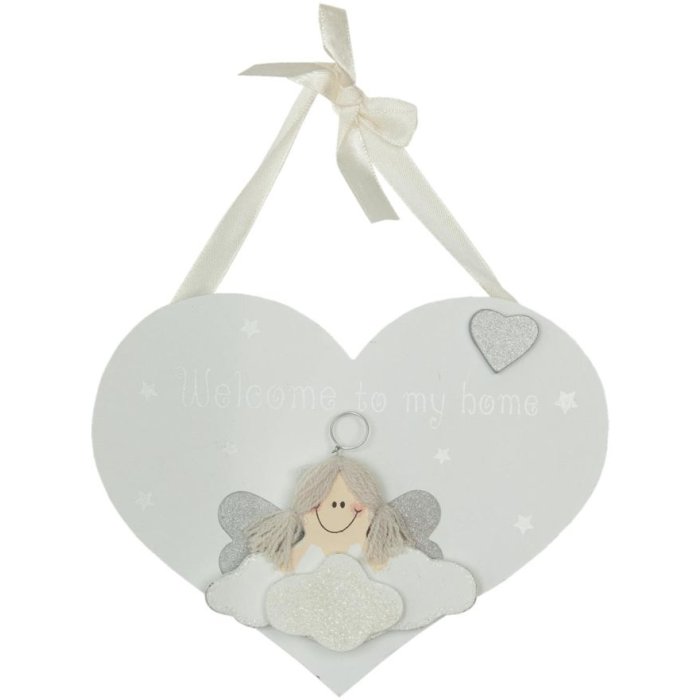 Deco hart wit - 6h0856 Clayre Eef