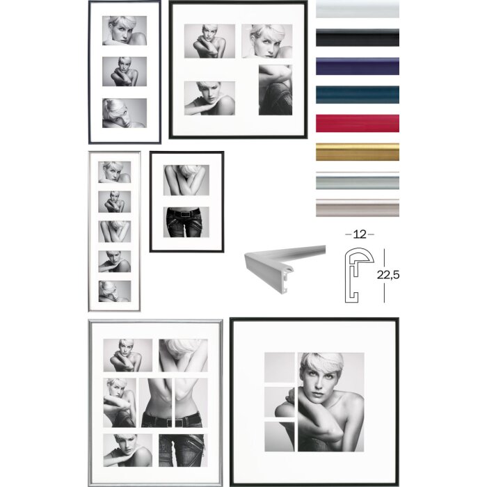 Kunststof galerielijsten galeria 10x15 cm, 13x18 cm en 15x20 cm