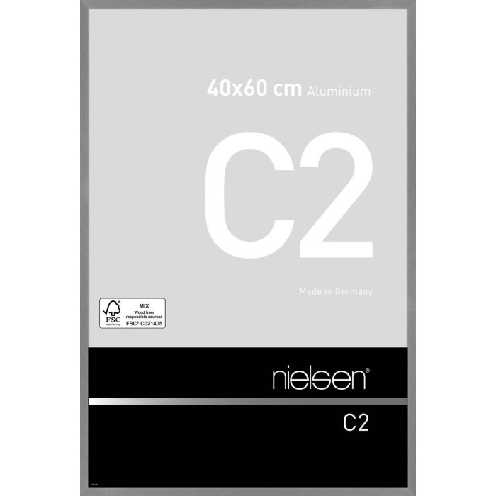 Nielsen Aluminium lijst c2 40x60 cm structuur grijs mat