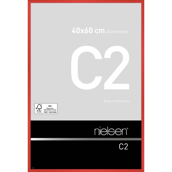 Nielsen Aluminium lijst c2 40x60 cm tornado rood