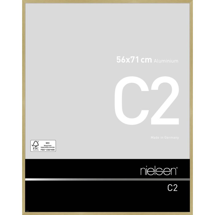 Nielsen Aluminium lijst c2 56x71 cm structuur goud mat