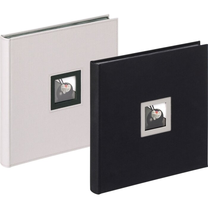 Walther Fotoalbum Zwart Wit 26x25 cm en 30x30 cm 50 zwarte paginas