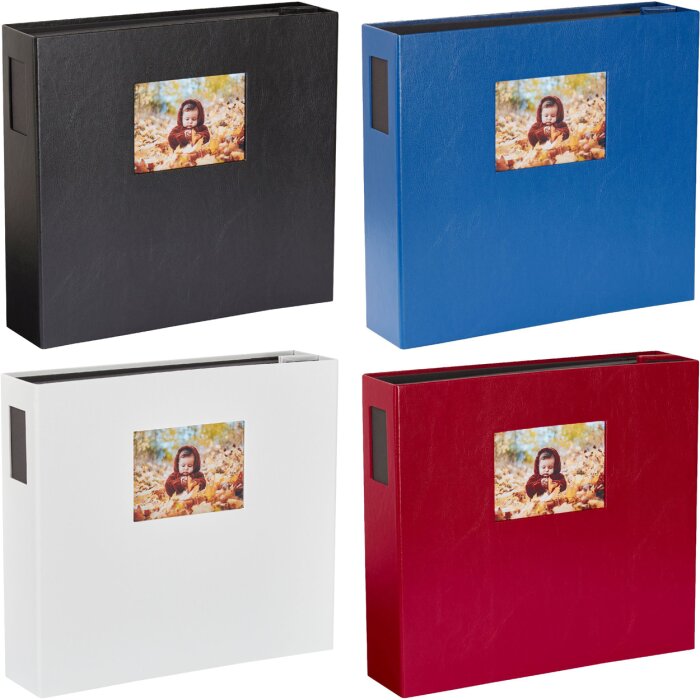 HNFD xl fotoalbum 1000 fotos Lona 34,5x33 cm 168 zwarte paginas