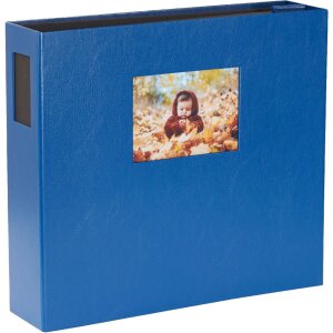 HNFD xl fotoalbum 1000 fotos Lona 34,5x33 cm 168 zwarte paginas