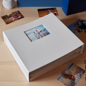 HNFD xl fotoalbum lona 168 witte paginas 1000 fotos 34,5x33 cm