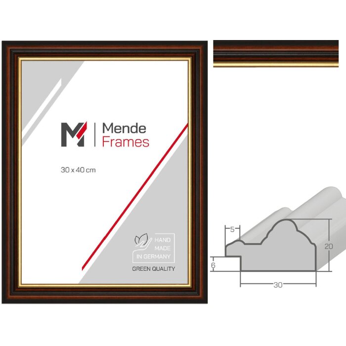 Houten lijst h015 Antiek diverse glazen en maten