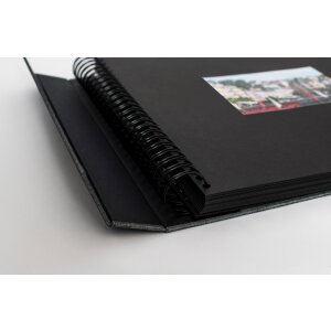 HNFD Fotoalbum lona linnen 1000 fotos 34,5x33 cm 168 zwarte paginas