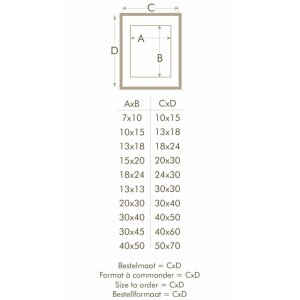 Houten lijst s223k 20x30 cm taupe