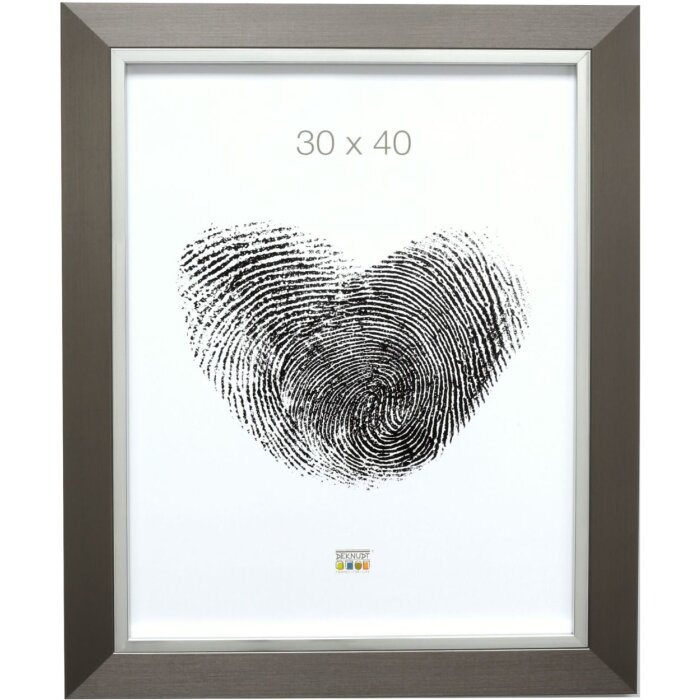 Kunststof lijst s41n staal-zilver 18x24 cm