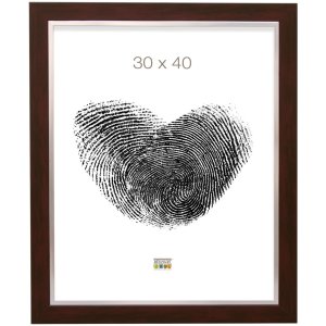 Kunststof lijst s41n mahonie-zilver 20x20 cm