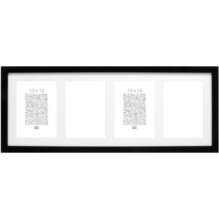 Galerijlijst s66ka4 zwart 4 fotos 10x15 cm