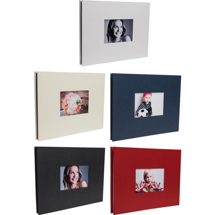 Schroef album Laddi 38x30 cm wit en zwarte paginas