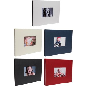 Schroef album Laddi 38x30 cm wit en zwarte paginas