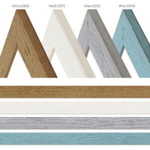 Houten lijst h750 museum glas 30x60 cm eik