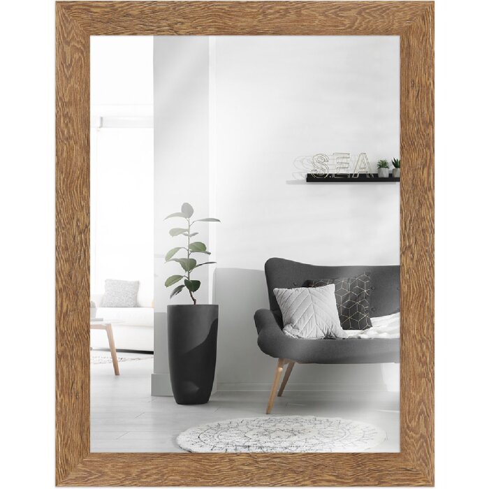 Houten lijst h750 spiegel glas 25x38 cm eik
