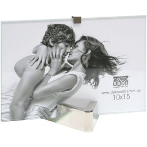 Glazen fotolijst s67fa zilver 10x15 cm