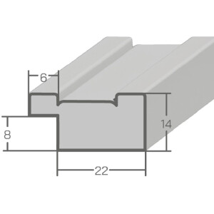 Houten lijst h460 zilver 50x70 cm anti-reflecterend glas