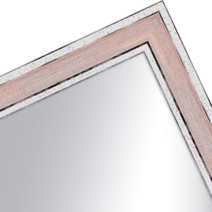 Houten lijst h460 roze 21x30 cm spiegelglas