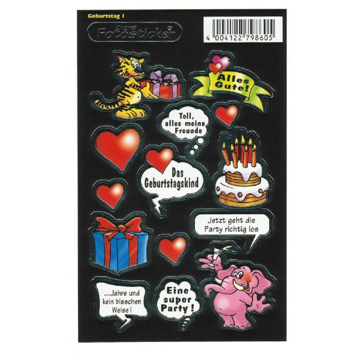 Sticker Verjaardag i - Motief 02