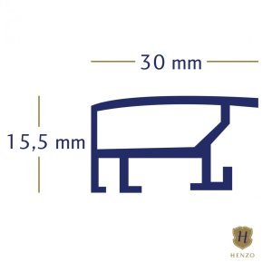 Henzo Aluminium lijst luzern 40x60 cm zilver met passepartout 30x45 cm