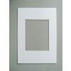 Afgeschuind passepartout voor lijstmaat 30x40 cm in poolwit