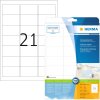 Adresetiketten Premium a4, wit 63,5x38,1 mm papier mat 210 st.