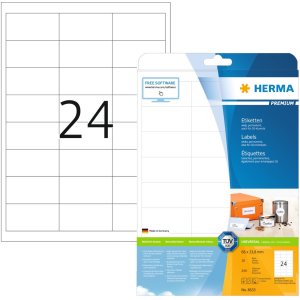 Etiketten Premium a4, wit 66x33,8 mm papier mat 240 st.