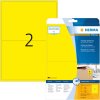 Etiketten a4 geel 199,6x143,5 mm papier mat 40 st.