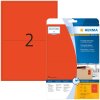 Etiketten a4 rood 199,6x143,5 mm papier mat 40 st.