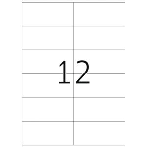 Etiketten Premium a4, wit 105x48 mm papier mat 300 st.