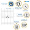 Etiketten Premium a4, wit 52,5x21,2 mm papier mat 1400 st.