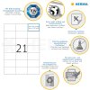 Etiketten Premium a4, wit 70x42,3 mm papier mat 525 st.