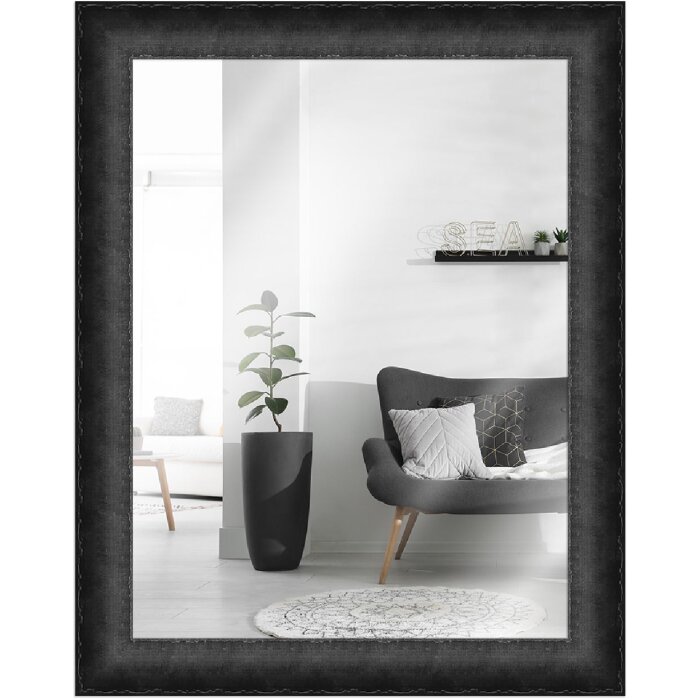 Houten lijst h620 antiek 20x60 cm zwart spiegelglas