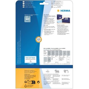 Etiketten a4 zilver 30,5x16,9 mm folie glanzend 2400 st.