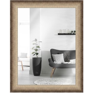 Houten lijst h620 antiek 42x60 cm ivoor spiegel glas