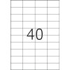 Etiketten a4 transparant 52,5x29,7 mm folie mat 1000 st.