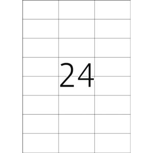Etiketten a4 transparant 70x37 mm folie mat 600 st.