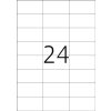 Etiketten a4 transparant 70x37 mm folie mat 600 st.