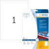 Etiketten a4 wit 210x297 mm extreem sterk klevende folie mat 25 st.