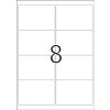 Etiketten a4 neon-rood 99,1x67,7 mm papier mat 160 st.