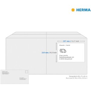 Etiketten a4 neongeel 210x297 mm papier mat 20 st.