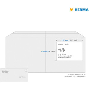Etiketten a4 neon oranje 210x297 mm papier mat 20 st.