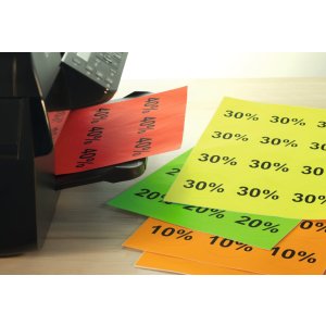 Etiketten a4 neon-geel ø 60 mm rond papier mat 240 st.