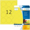 Etiketten a4 neon-geel ø 60 mm rond papier mat 240 st.